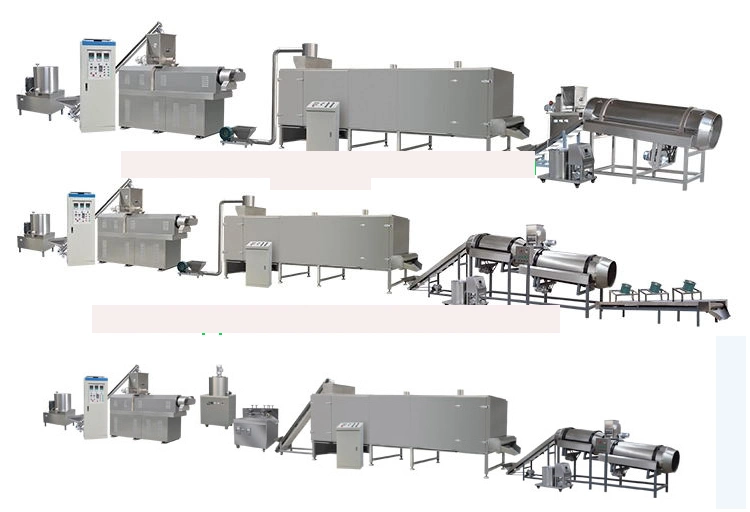 Jinan Sunward Machinery Puffed Cashew Nuts Snacks Food Pellet Machine Cheese Ball Processing Lines