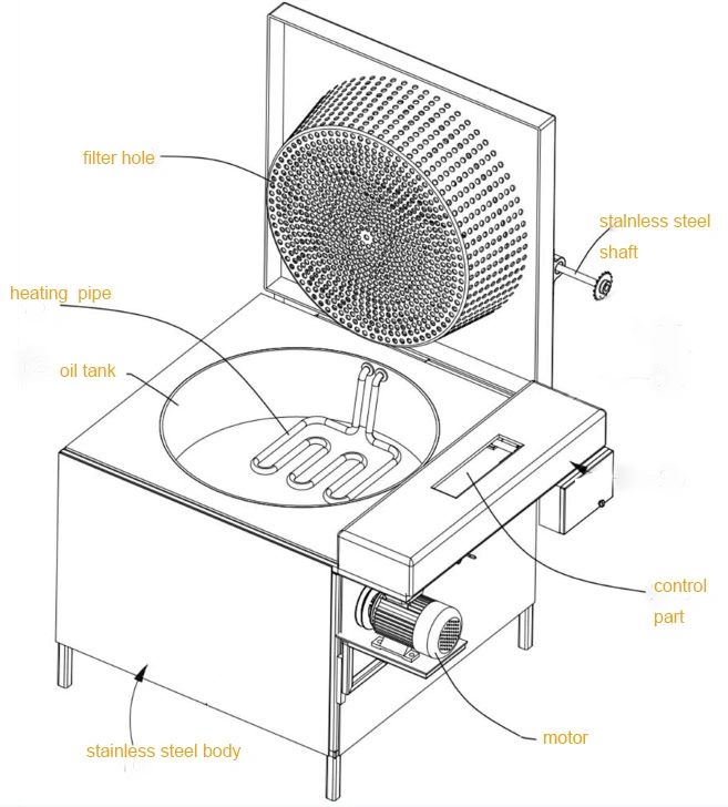 Industrial Potato Chips Cashew Nut Fish Frying Machine for Peanut