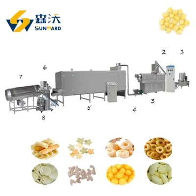 Jinan Sunward Machinery Noix de cajou soufflées Snacks Machine à granulés alimentaires Lignes de traitement de boules de fromage