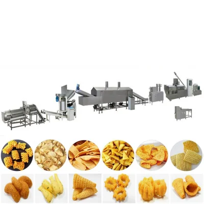 Fried Bugles Chips Fried Soufflé Snack Food Production Line Fried Bugles Chips Snack Food Machine