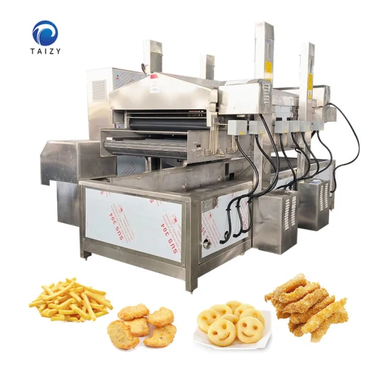 Chips de pommes de terre aux arachides Frites Pâtisserie Snacks Machine à frire à l'huile à vendre