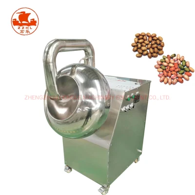 Snack Fcandy Dragee Auto Tablet Spin Coater Noix caramélisées Revêtement de torréfaction d'arachide enduit faisant la machine