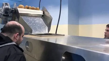 Gaz automatique continu Chips de manioc Chin Chin Noix Ceinture de poisson Friture Machine de filtrage d'huile Chips de pommes de terre Friteuse Prix de la machine